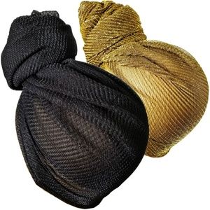 Stretch Head Wrap Scarf Long Black Head Wrap